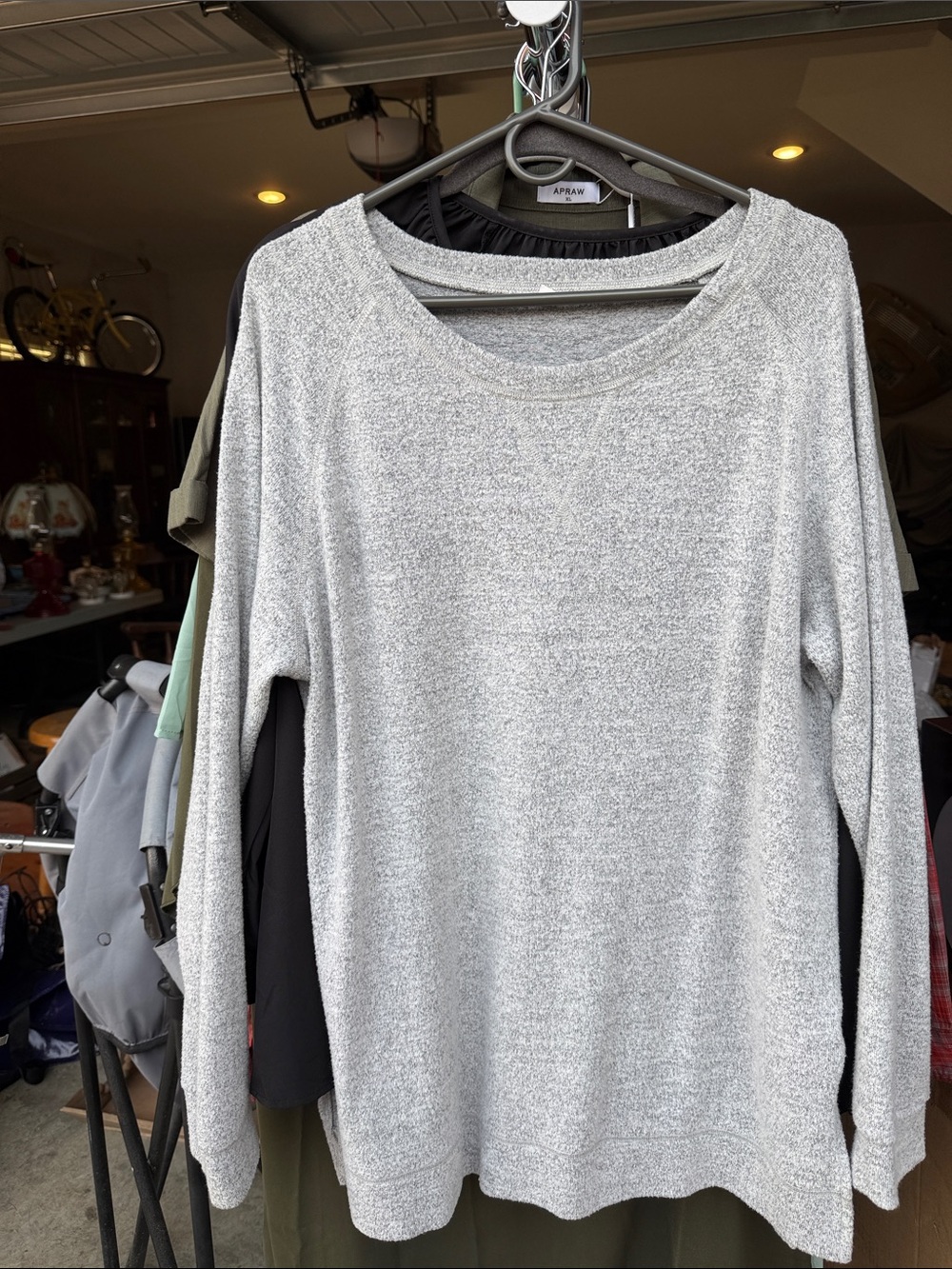 & Other Stories Light Gray Scoop Neck Sweater
